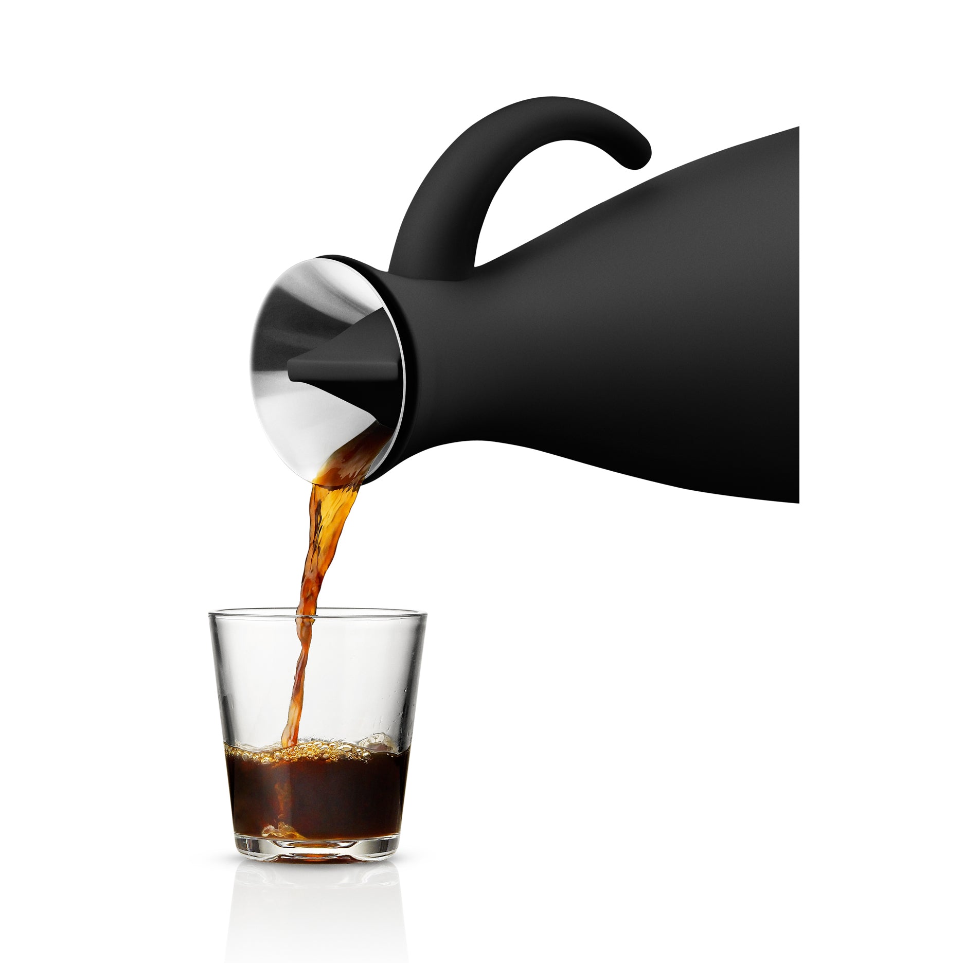 Thermoskanne 1 l, Matt Schwarz